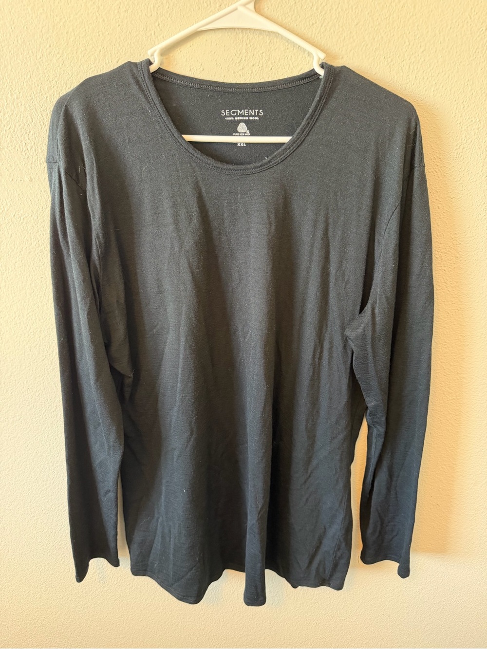 Seg’ments 100% Merino Wool Long Sleeve V-Neck Top Base Layer Hiking Gorpcore